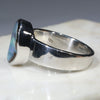 Australian Solid  Boulder Opal Silver Ring - Size 8