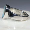 Australian Solid  Boulder Opal Silver Ring - Size 8
