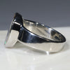 Australian Solid  Boulder Opal Silver Ring - Size 8.5