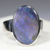 Natural Australian Opal Silver Ring