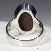 Silver Solid Opal Ring Rear View