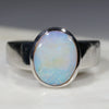 Australian Solid  Boulder Opal Silver Ring - Size 7.75
