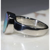 Australian Solid Boulder Opal Silver Ring - Size 9.5