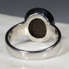 Australian Solid Boulder Opal Silver Ring - Size 8.75
