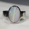 Natural opal rainbow ring