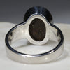 Australian Solid Boulder Opal Silver Ring - Size 7.5