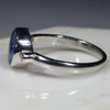 Australian Solid Boulder Opal and Diamond Silver Ring - Size  6.75 Code - SRD33