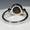 Australian Solid Boulder Opal and Diamond Silver Ring - Size  6.75 Code - SRD33