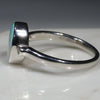 Australian Solid Boulder Opal and Diamond Silver Ring - Size 7.25