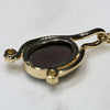 Natural Australian Boulder  Opal  and Diamond 18K Gold Pendant