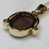 Natural Australian Boulder  Opal  and Diamond 18K Gold Pendant