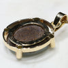 Natural  Australian Boulder Opal and Diamond Gold Pendant