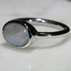 Natural Australian Boulder Opal Silver Ring - Size 5 Code - R236