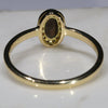 Natural Australian Boulder Opal and Diamond 18k Gold Ring - Size 6.5