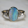 Solid Australian Gold Opal Ring