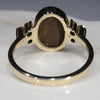 Natural Australian Boulder Opal and Diamond Gold Ring - Size 7 Code -GR723