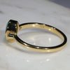 Natural Australian Boulder Opal and Diamond 18k Gold Ring  - Size 7.5