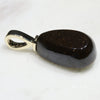 Natural  Australian Boulder  Opal  and Diamond Gold Pendant