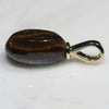 Natural  Australian Boulder  Opal and Diamond Gold Pendant