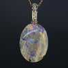 Natural opal electrical storm pendant