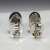 Natural Australian Boulder Opal  Silver Stud Earring