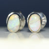 Natural Australian Solid Boulder Opal Studs