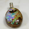 10k Gold and Diamonds Boulder Opal Pendant
