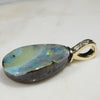 Australian Boulder  Opal and Diamond Gold Pendant Code -GPA129