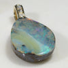 Australian Boulder  Opal and Diamond Gold Pendant Code -GPA129