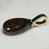 Natural  Australian Boulder  Opal and Diamond Gold Pendant