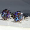 Natural Australian Opal Matrix Silver CuffLinks