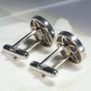 Natural Australian Opal Matrix Silver CuffLinks