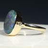 Natural Australian Boulder Opal and  Diamond Gold Ring.  Size 9 Code -GR779