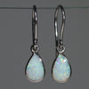 Natural White Australian Opal  Silver Earring