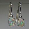 Natural Australian Black Crystal  Opal  Silver Earring