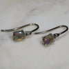 Natural Australian Black Crystal  Opal  Silver Earring