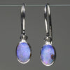 Natural Australian Boulder Opal  Silver Earring