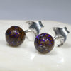 Australian Boulder Opal Matrix Silver Earring Studs Code -SEA10