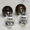 Australian Boulder Opal Matrix Silver Earring Studs