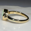 Natural Australian White Opal and Diamond 18K Gold Ring  - Size 7.75 Code -GR765