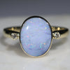 White Opal 18k Gold Ring