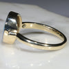 Natural Australian White Opal Boulder and Diamond Gold Ring  - Size 9.25 Code -GR782