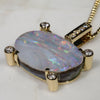 Natural  Australian Boulder Opal and Diamond 18k Gold Pendant (12mm x 18mm)Code -GPA89