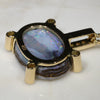 Natural Opal 18k Gold Pendant Back View