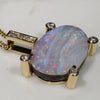 Natural Australian Opal Pendant Side View