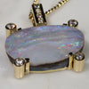 Natural  Australian Boulder Opal and Diamond 18k Gold Pendant (12mm x 18mm)Code -GPA89