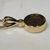 Natural Australian Boulder  Opal  and Diamond  Gold Pendant