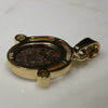 Natural Australian Boulder  Opal  and Diamond 18K Gold Pendant
