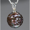 Australian Boulder Matrix Opal Silver Loop Pendant with Silver Chain