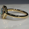 Natural Australian Boulder Opal and Diamond 18k Gold Ring - Size 5.5